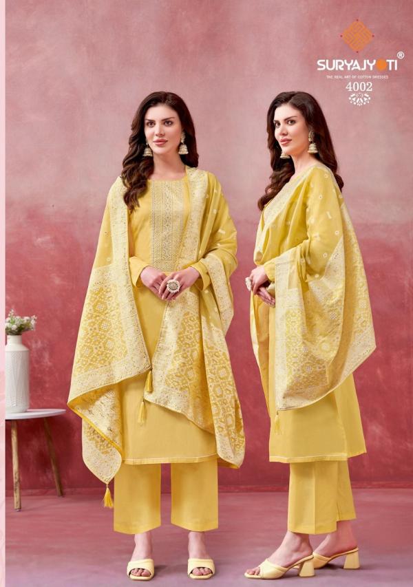 suryajyoti khanak vol 4 Soft Cotton Dress Material Collection